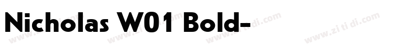 Nicholas W01 Bold字体转换